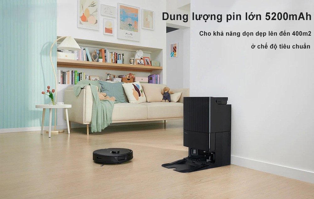 mivietnam q revo co dung luong pin 5200mah 3 - ROBOT HÚT BỤI LAU NHÀ ROBOROCK Q REVO ROBOT HÚT BỤI LAU NHÀ ROBOROCK Q REVO